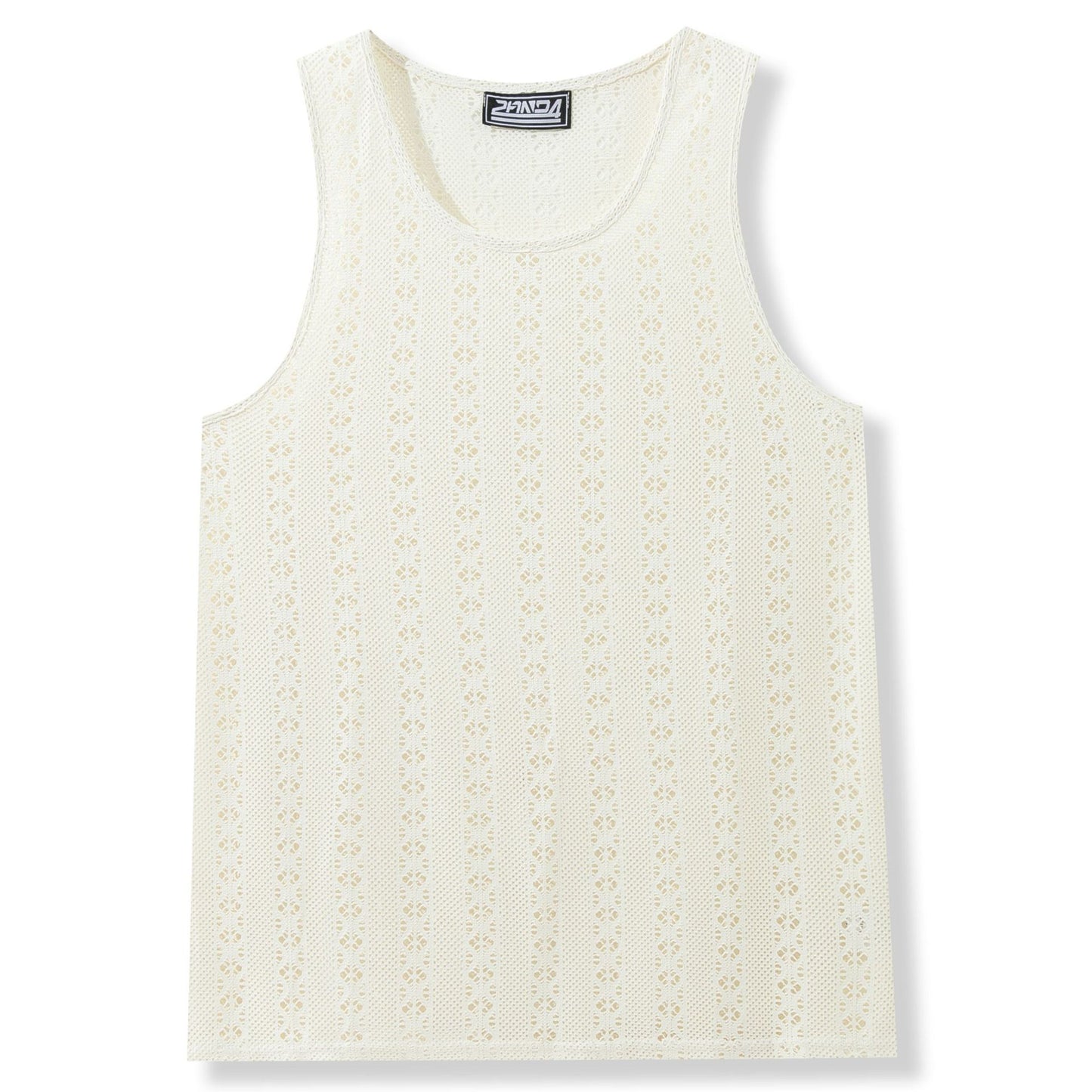Ensfarvet tanktop i polyester til afslappet street-stil - 4