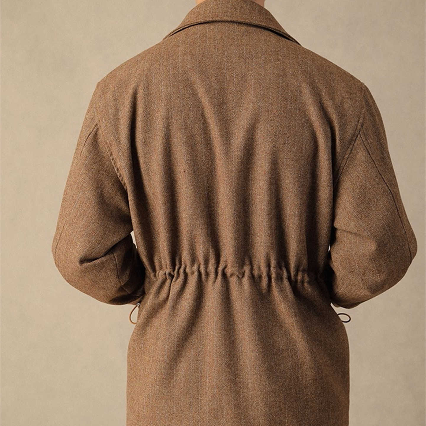 Varm lang herre uldfrakke i koreansk casual stil - 4